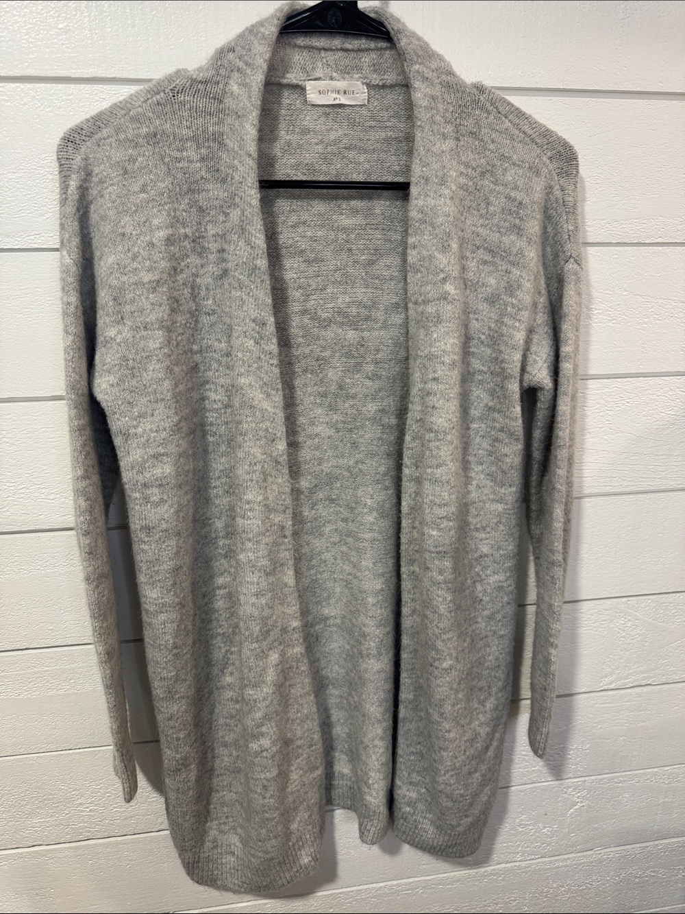 Sophie Rue Open-Front Gray Women's Cardigan Sweater- small